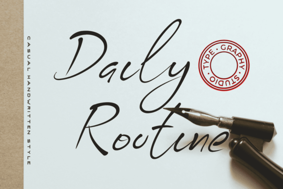 Daily Routine Font for Calm Editorial Design