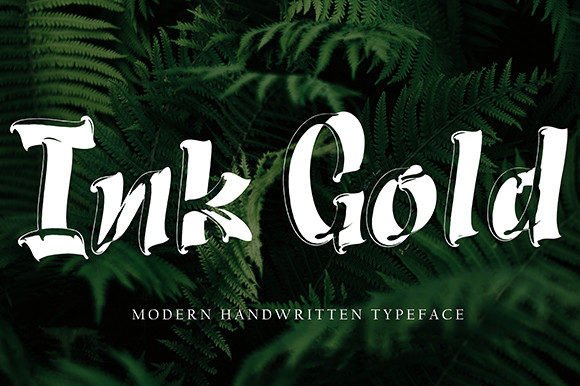Ink Gold: A Handwritten Font for Makers