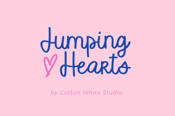 Jumping Hearts: A Playful Handwritten Font for Makers