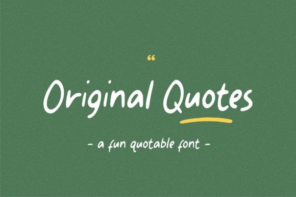 Original Quotes Font for Makers