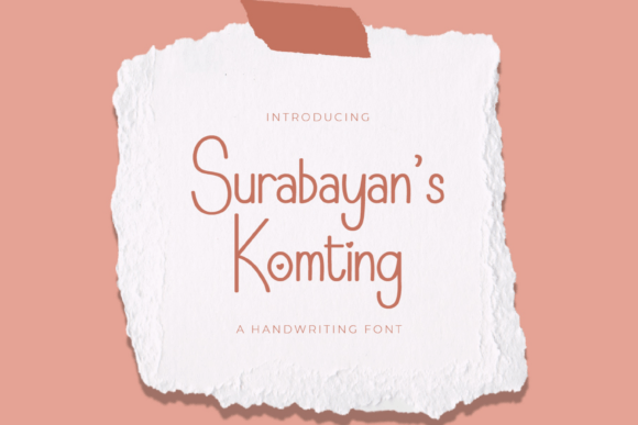 Surabayan’s Komting: A Handwritten Font for Authentic Branding